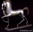 Elegant Bronze Etruscan Horse Sculpture 