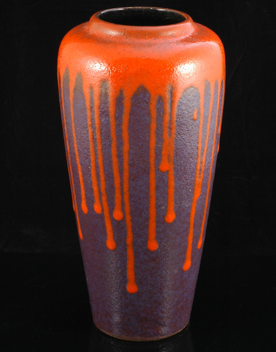 German drip glazed vase