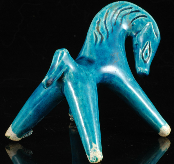 Blue Ceramic Horse