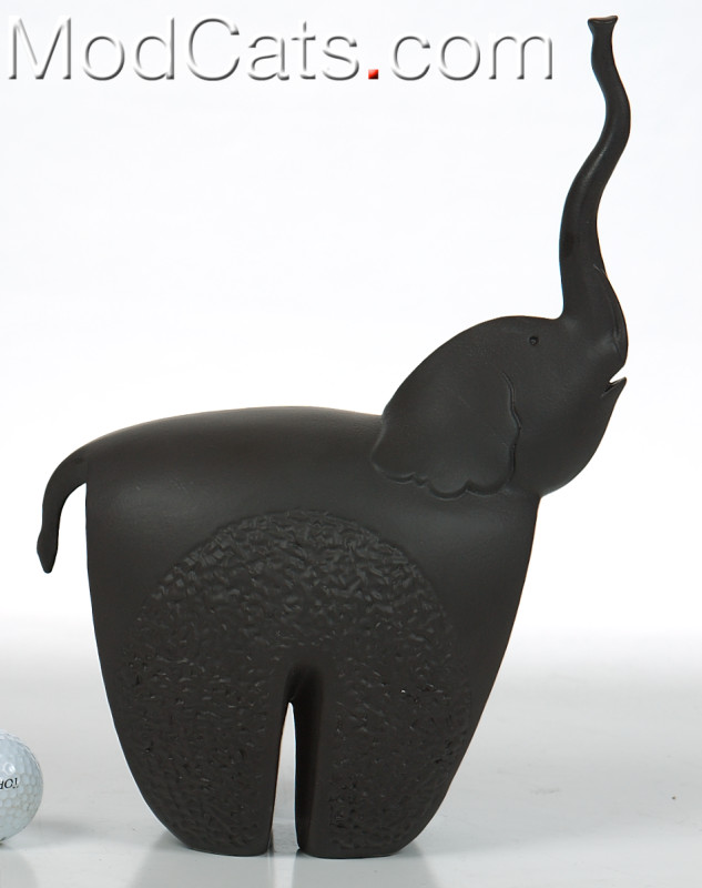Black Italian Ceramic Elephant