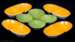 Tackett for Shmid Porcelain Orange and Green Bowls