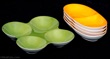 Tackett for Shmid Porcelain Orange and Green Bowls