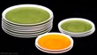 Tackett for Shmid Porcelain Orange and Green Plates