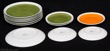 Tackett for Shmid Porcelain Orange and Green Plates