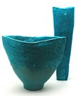 Large Italian Blue Tall Vase