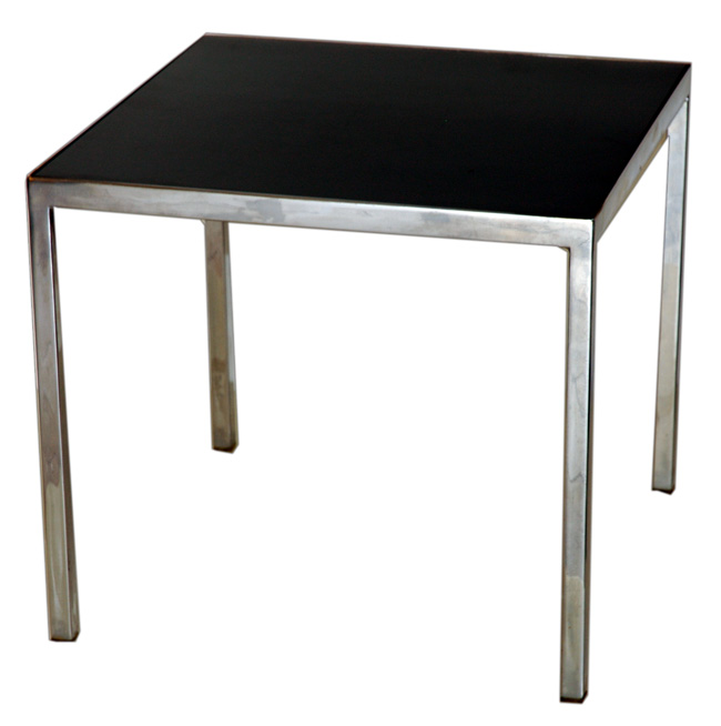 Black and Chrome Side Table