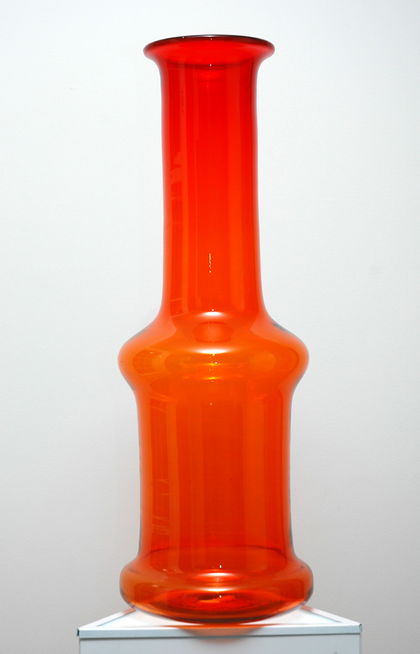 Blenko #5717 floor vase Tangerine