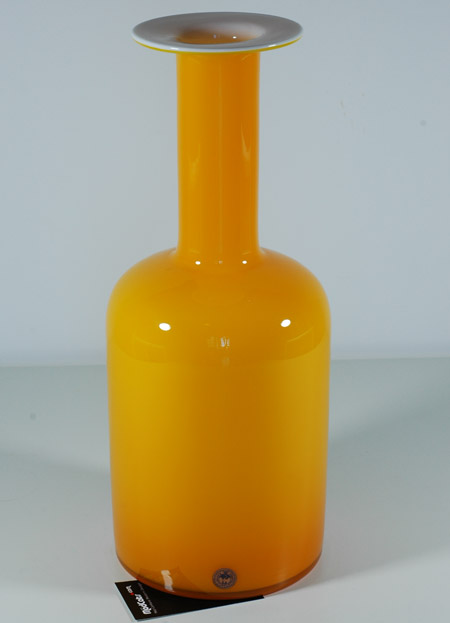 Carnaby 14.5-inch Yellow Cased Gul vase