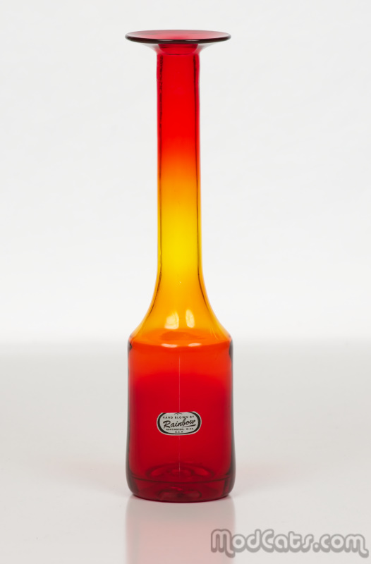 Rainbow - Amberina Bottle Vase