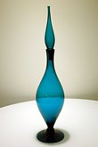 Blenko #6528s Peacock Footed Decanter
