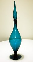 Blenko #6528s Peacock Footed Decanter