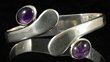 Mexican Sterling and Amethyst Bracelet