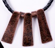 Copper Necklace on braided leather