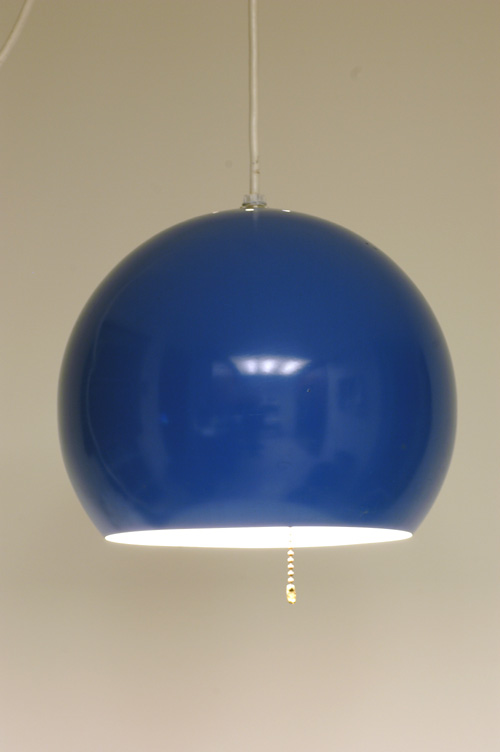 Blue Ball Swag Lamp