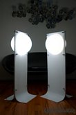 Neal Small - Pair of Acrylic Plexiglas Floor lamps