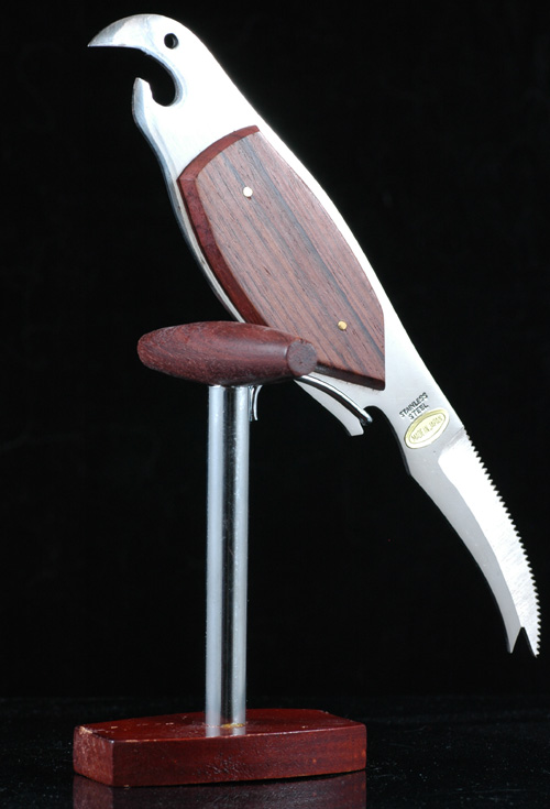Japanese Stainles and Rosewood Bar Set