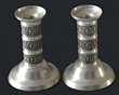 Haugrud Norwegian Pewter Tall Candlesticks