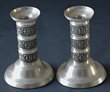 Haugrud Norwegian Pewter Tall Candlesticks