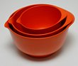 Three Orange Margrethe Mixing Bowls