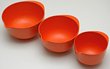 Three Orange Margrethe Mixing Bowls