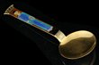 Tostrup Gold Enamel and Sterling Spoon